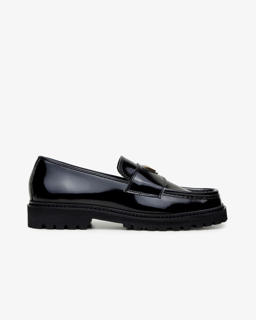 The Noskin Vegan Melbourne Lulie Patent Loafer Black