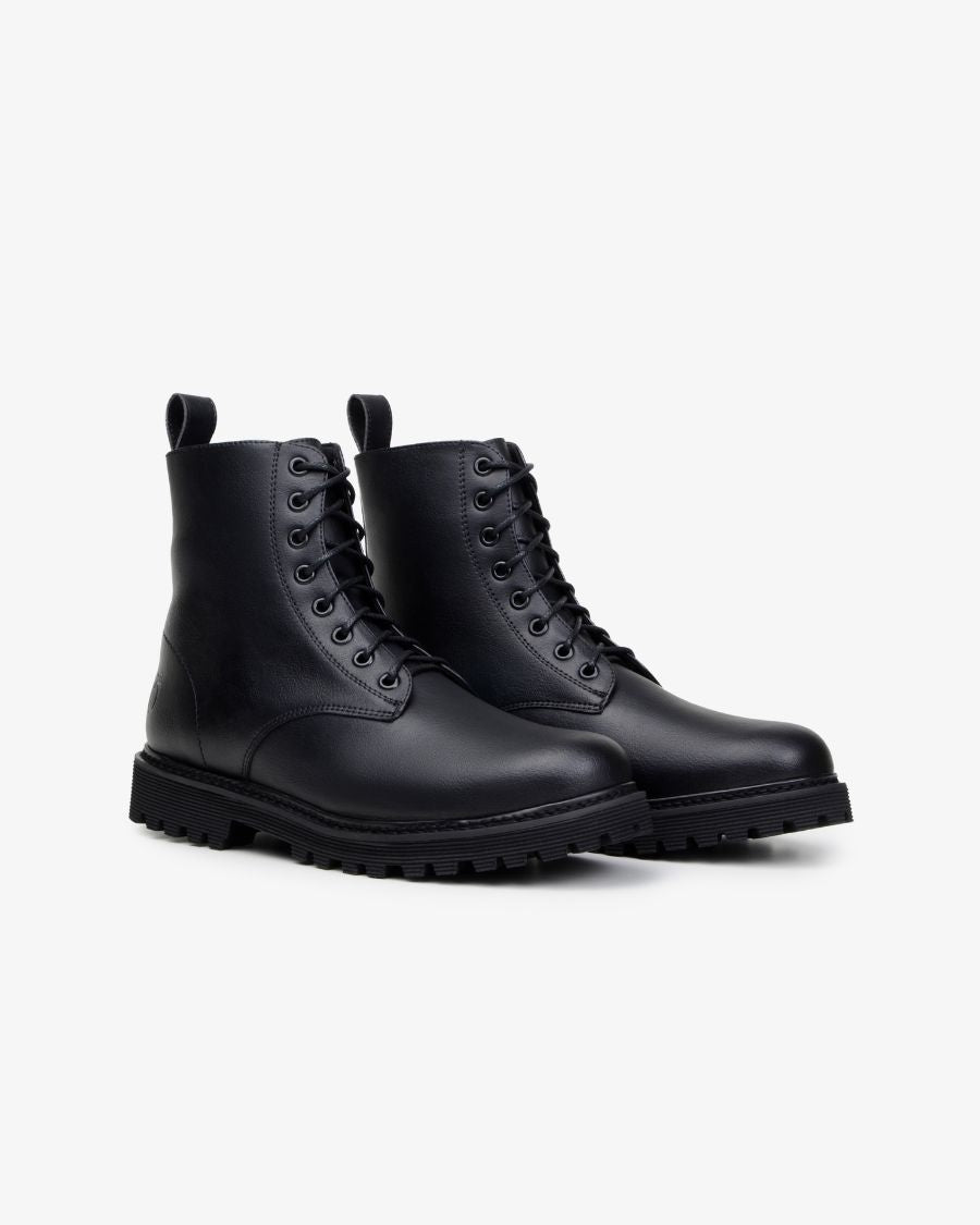 The Noskin Melbourne Vegan Signature Combat Boot Black