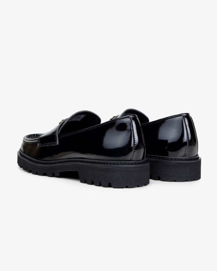 The Noskin Vegan Melbourne Lulie Patent Loafer Black