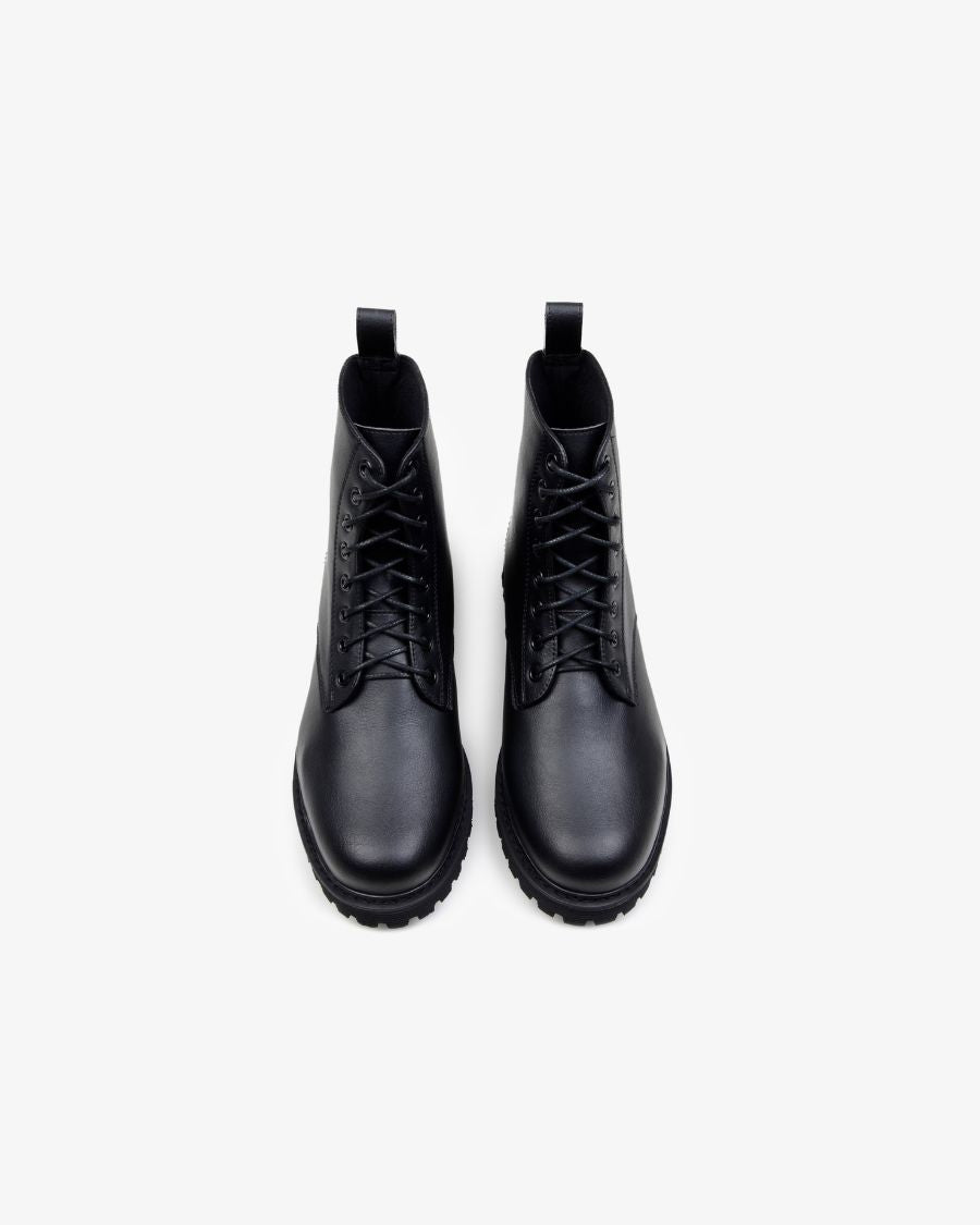 The Noskin Melbourne Vegan Signature Combat Boot Black