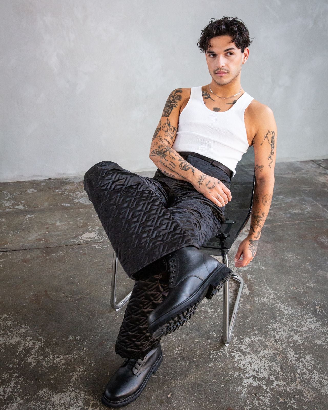 Noskin Vegan Combat Boot Black