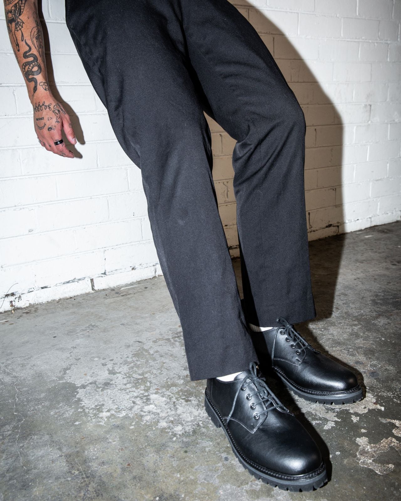The Noskin Black Vegan Derby Shoe