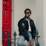 The Noskin Recycled Outer and Vegan Cactus Leather Bomber Jacket