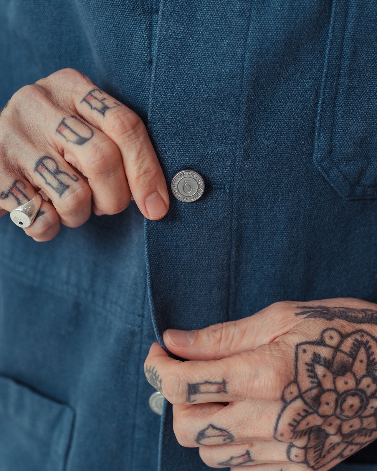 Noskin Hemp Worker Jacket in blue