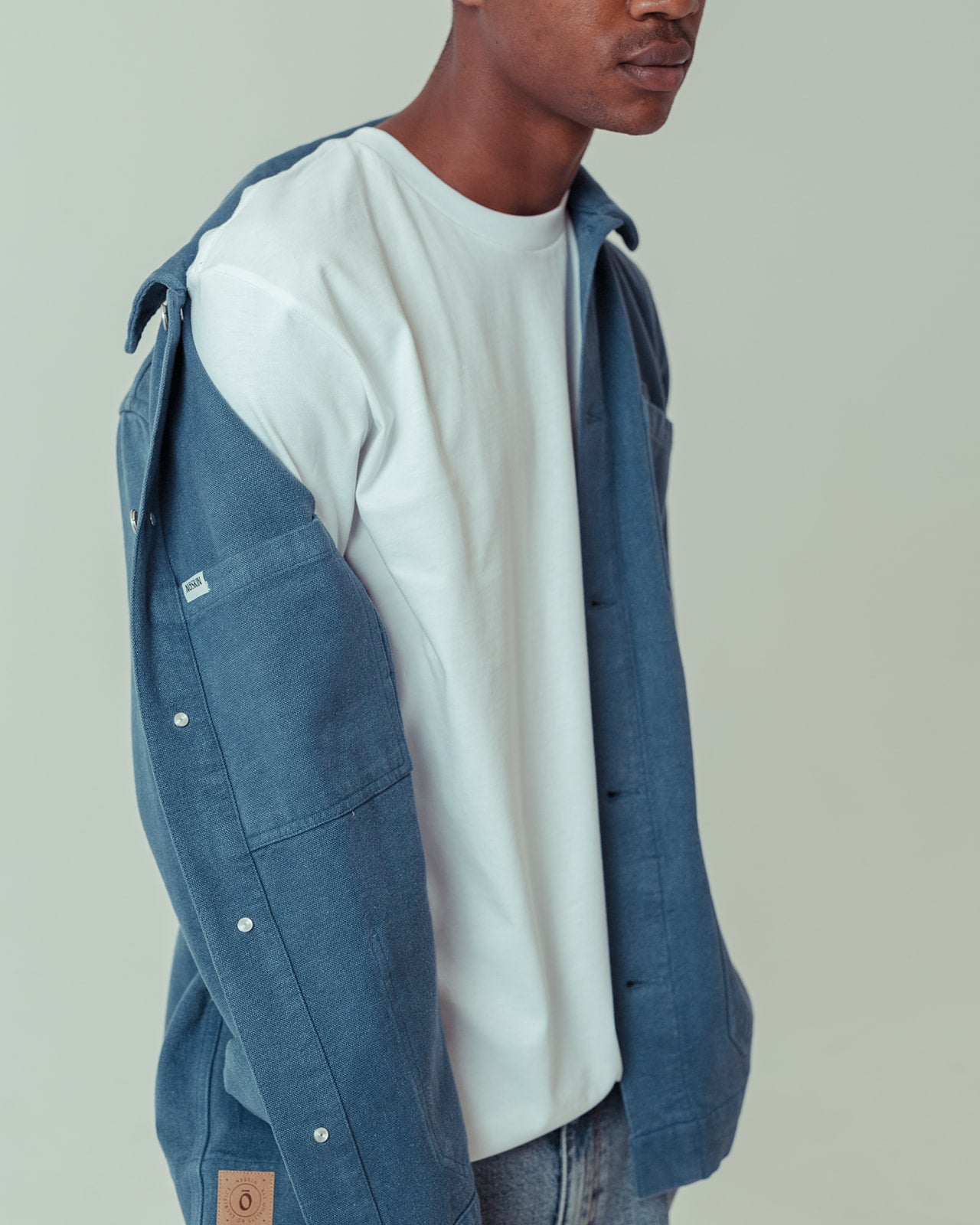 Noskin Hemp Worker Jacket in blue