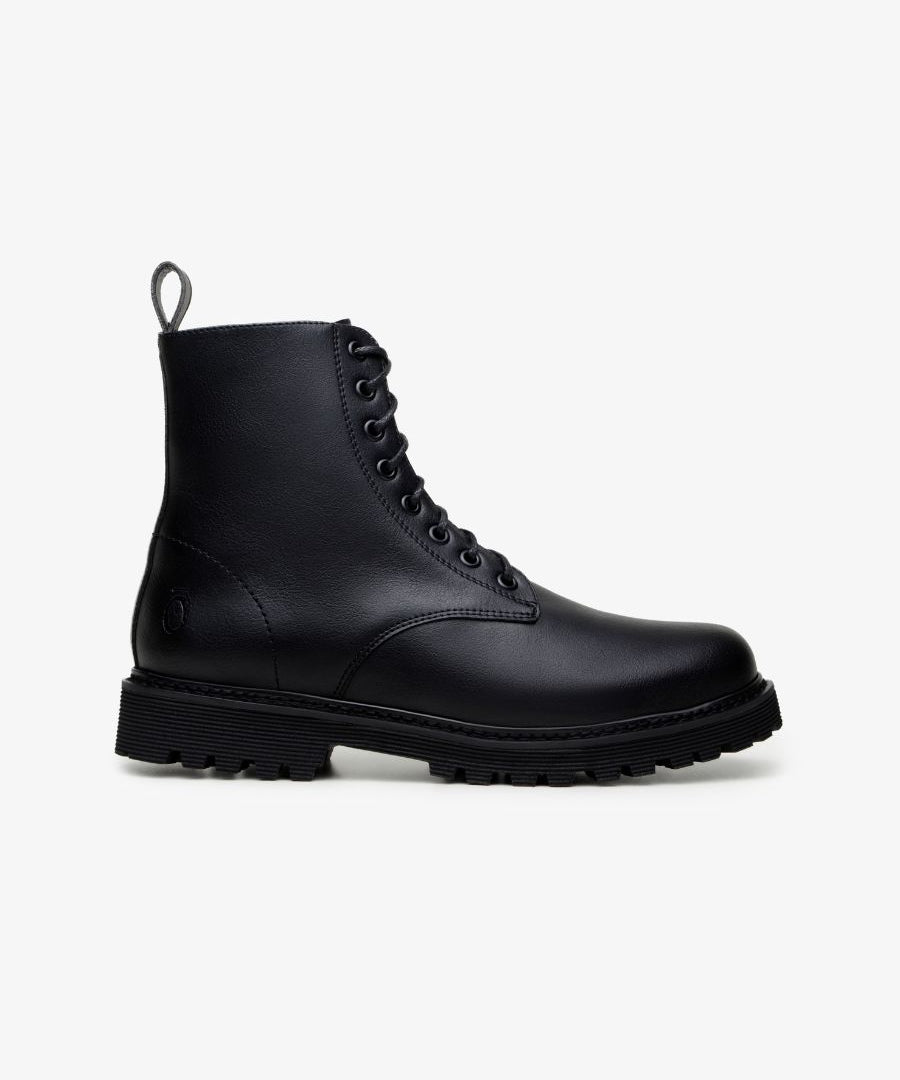 The Noskin Melbourne Vegan Combat Boot Black