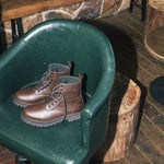 The Noskin Vegan Espresso Combat Boot