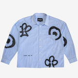 The Target Button Up Blue