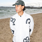 The Target Button Up White