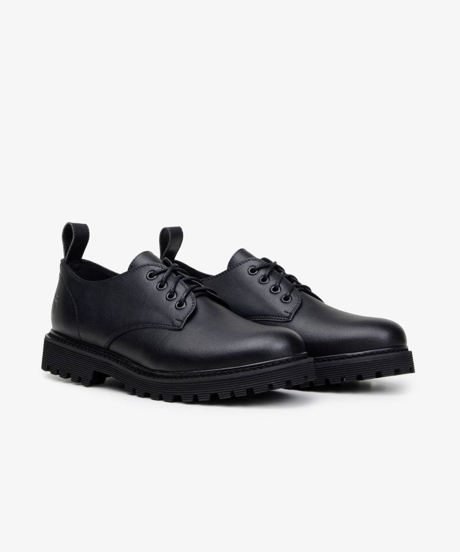 The Noskin Melbourne Vegan Derby Shoe Black
