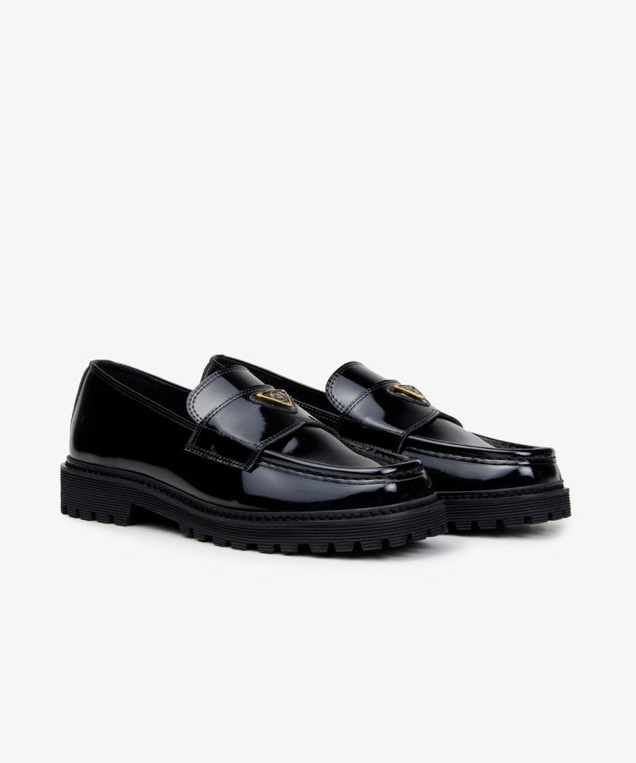 The Noskin Vegan Melbourne Lulie Patent Loafer Black