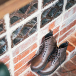 The Noskin Vegan Espresso Combat Boot