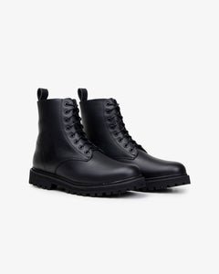 The Noskin Melbourne Vegan Signature Combat Boot Black