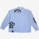 The Target Button Up Blue