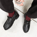 The Solent boat shoe in black on a Vibram sole from Noskin