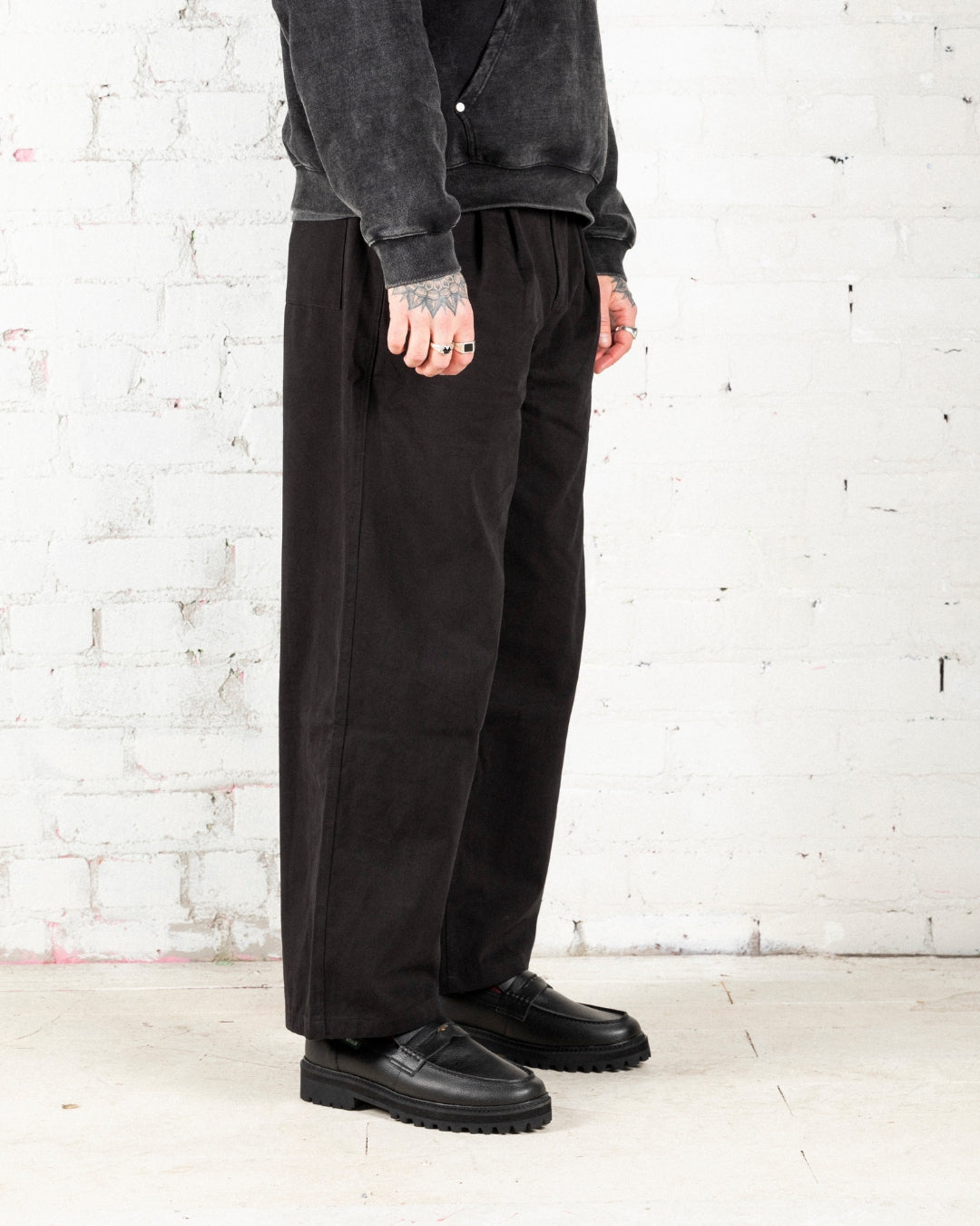 The Holloway penny loafer in black on a Vibram sole from Noskin