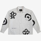 The Target Button Up White