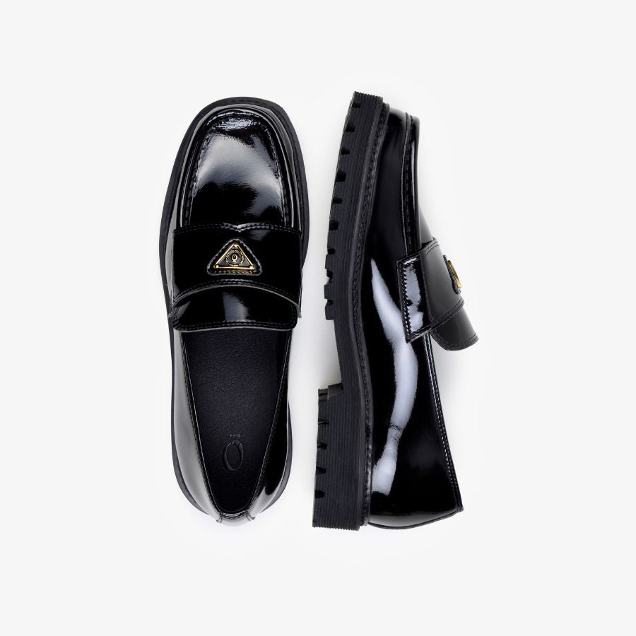 The Noskin Vegan Melbourne Lulie Patent Loafer Black