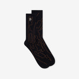 Black scribble socks