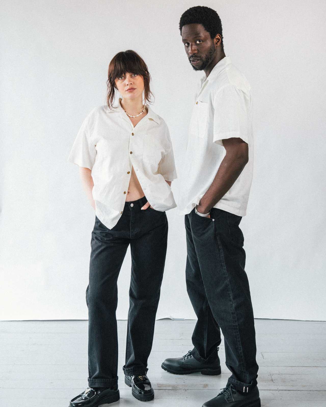 The Noskin Hemp and Organic Cotton Easey Short Sleeve Shirt in blue