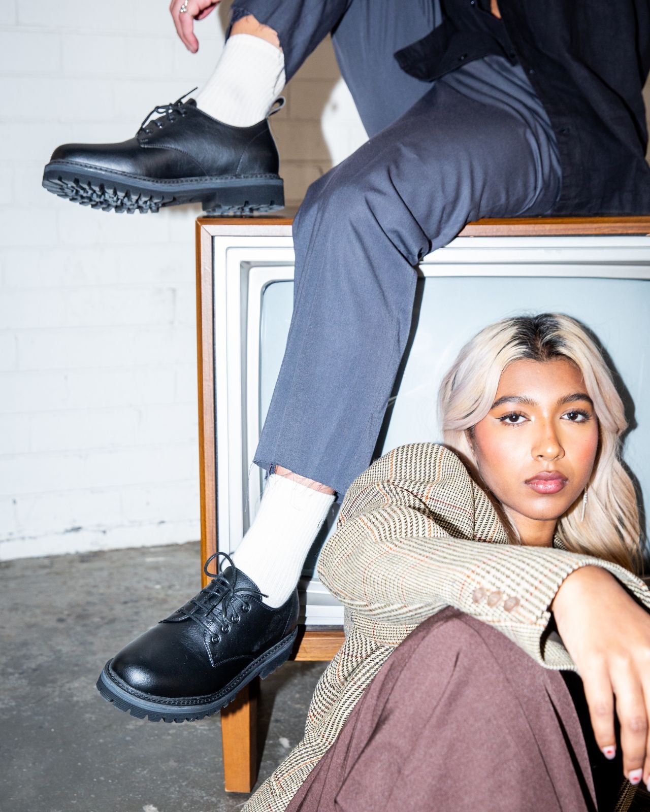 The Noskin Black Vegan Derby Shoe