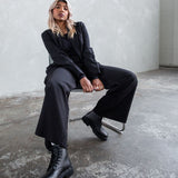 Noskin Vegan Combat Boot Black