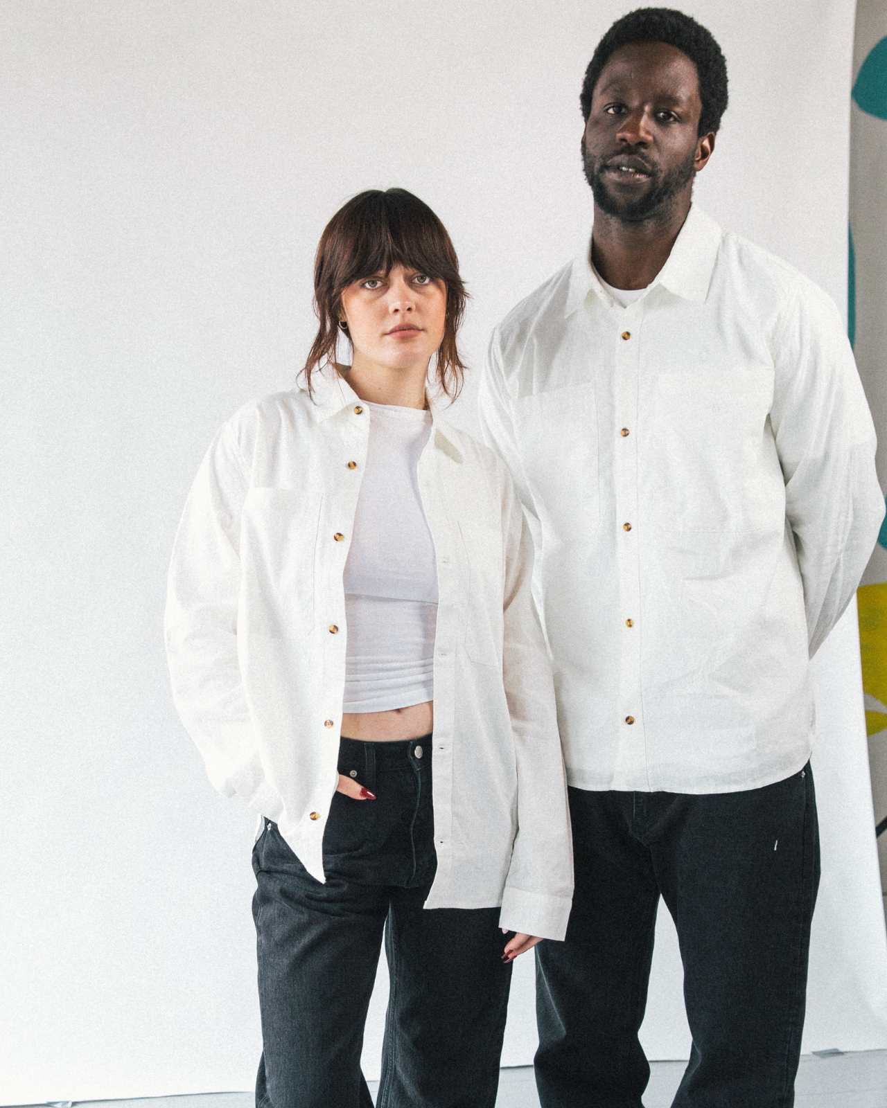 The Noskin Hemp and Organic Cotton Easey Long Sleeve Shirt in natural