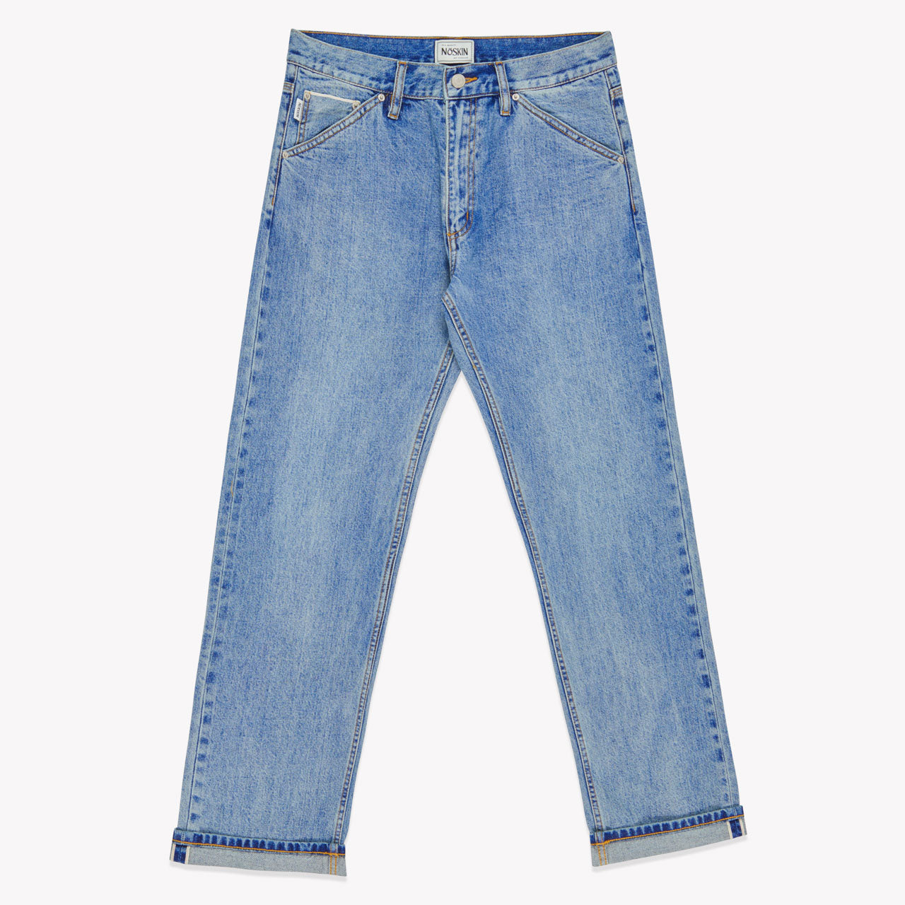 Noskin Recycled Japanese Denim Jeans in Stone Wash