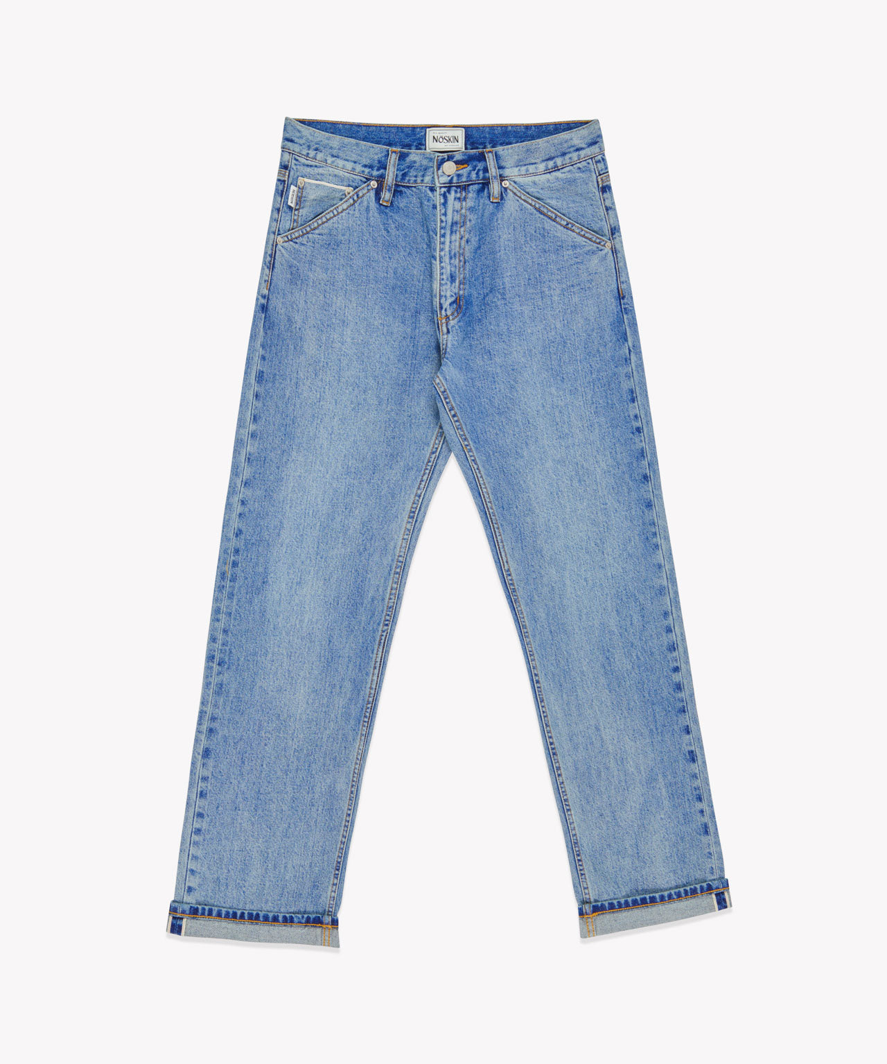 Noskin Recycled Japanese Denim Jeans in Stone Wash