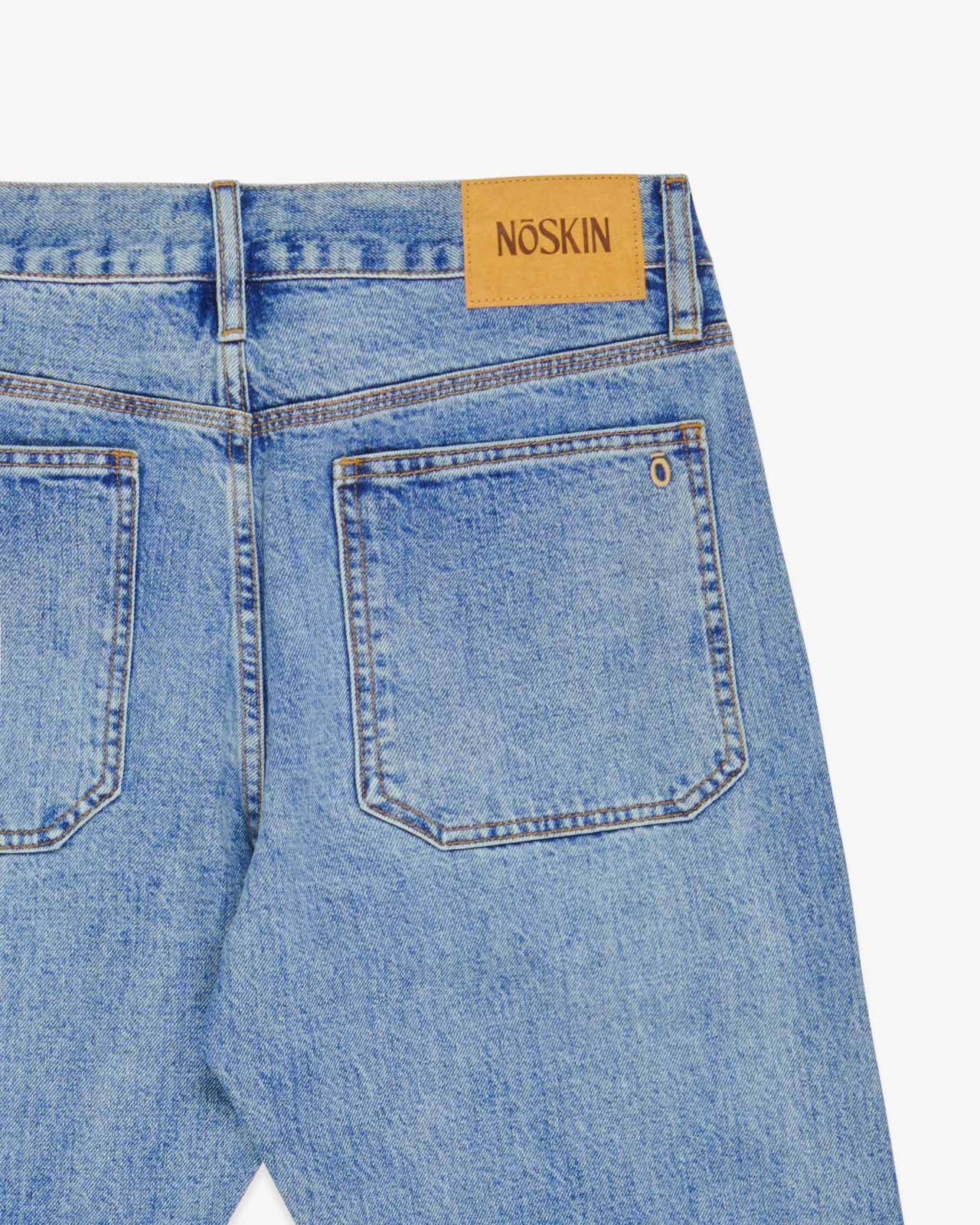Noskin Recycled Japanese Denim Jeans in Stone Wash