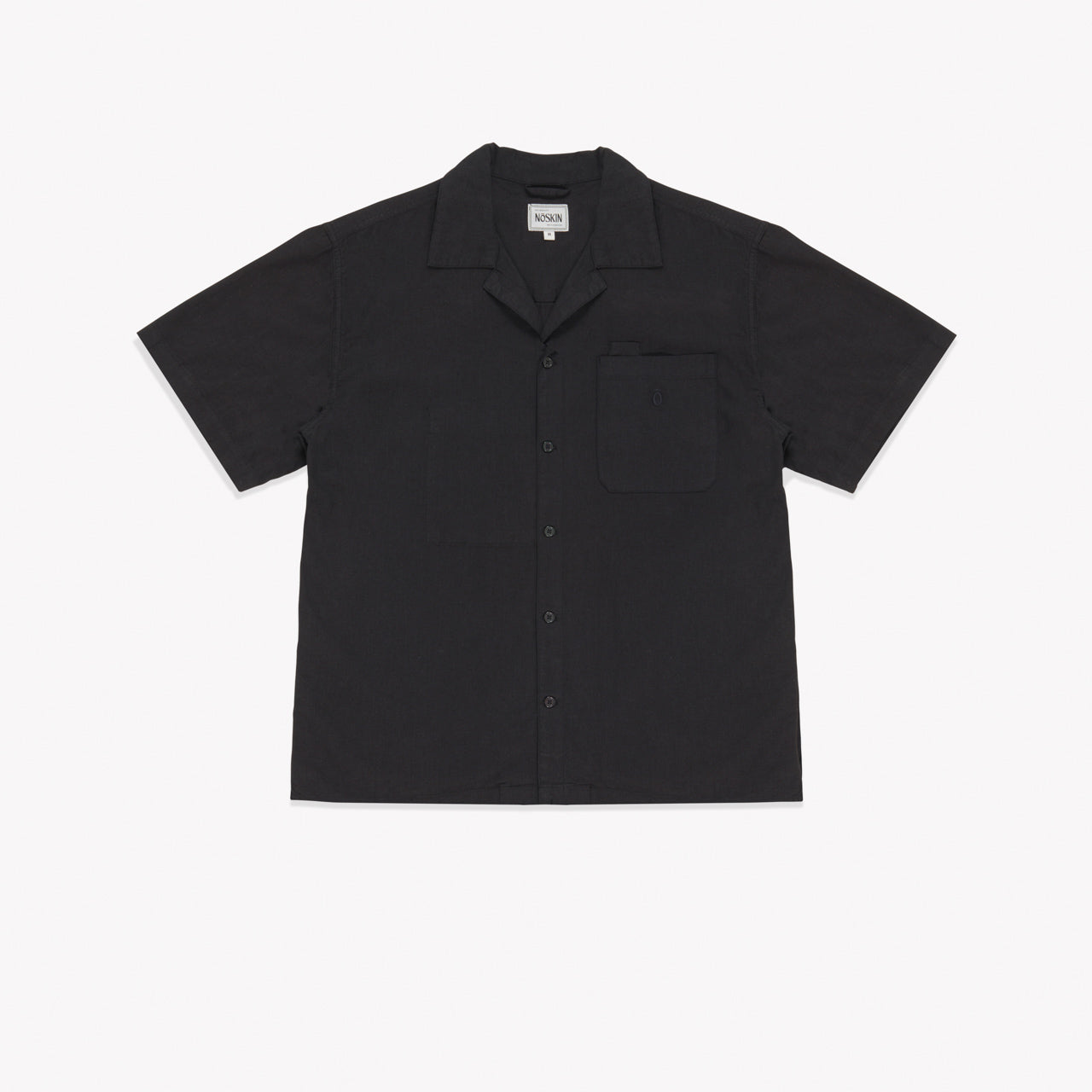 The Noskin Hemp and Organic Cotton Easey Short Sleeve Shirt in black