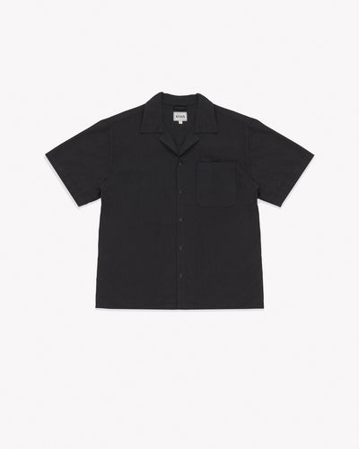 The Noskin Hemp and Organic Cotton Easey Short Sleeve Shirt in black