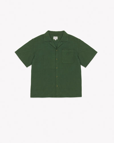 The Noskin Hemp and Organic Cotton Easey Short Sleeve Shirt in khaki