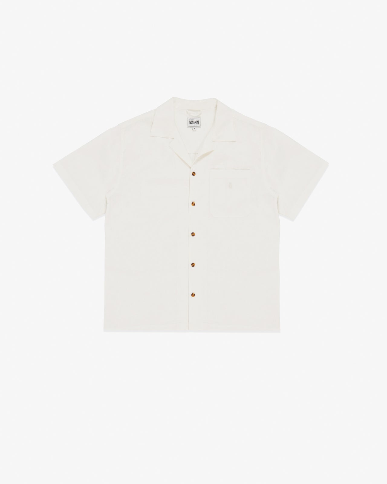 The Noskin Hemp and Organic Cotton Easey Short Sleeve Shirt in natural