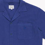 The Noskin Hemp and Organic Cotton Easey Short Sleeve Shirt in blue
