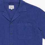 The Noskin Hemp and Organic Cotton Easey Short Sleeve Shirt in blue