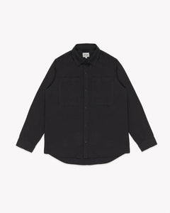 The Noskin Hemp and Organic Cotton Easey Long Sleeve Shirt in black