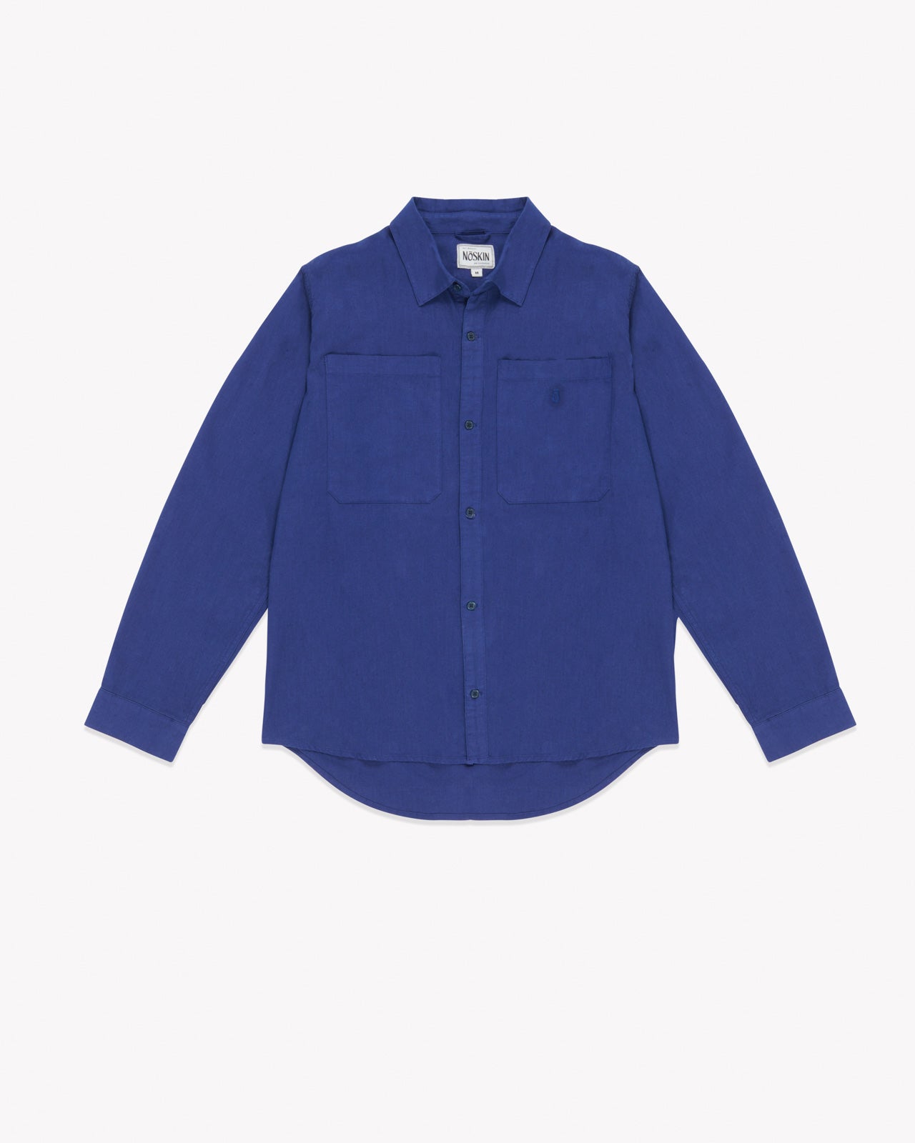 The Noskin Hemp and Organic Cotton Easey Long Sleeve Shirt in blue