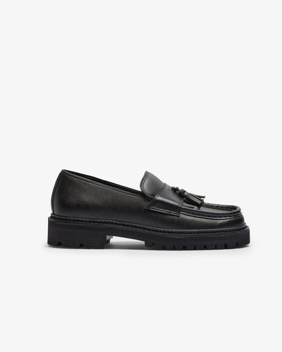 Noskin Vegan Footwear Mater Tassle Black Loafer