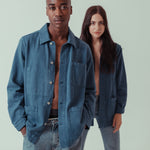 Noskin Hemp Worker Jacket in blue