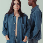 Noskin Hemp Worker Jacket in blue