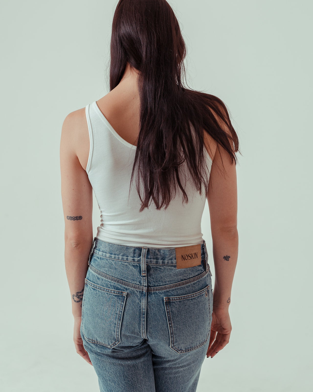 Noskin Recycled Japanese Denim Jeans in Stone Wash