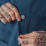 Noskin Hemp Worker Jacket in blue